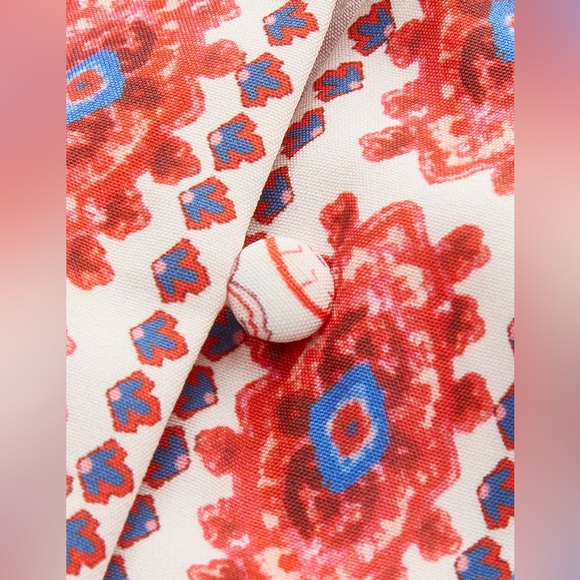 Commense Red and Blue Patterned Dress - Picture 4 of 4